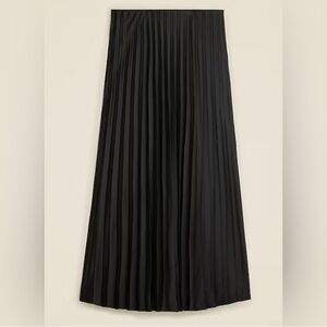 J. Crew Black Gwyneth pleated slip skirt NWT SZ M